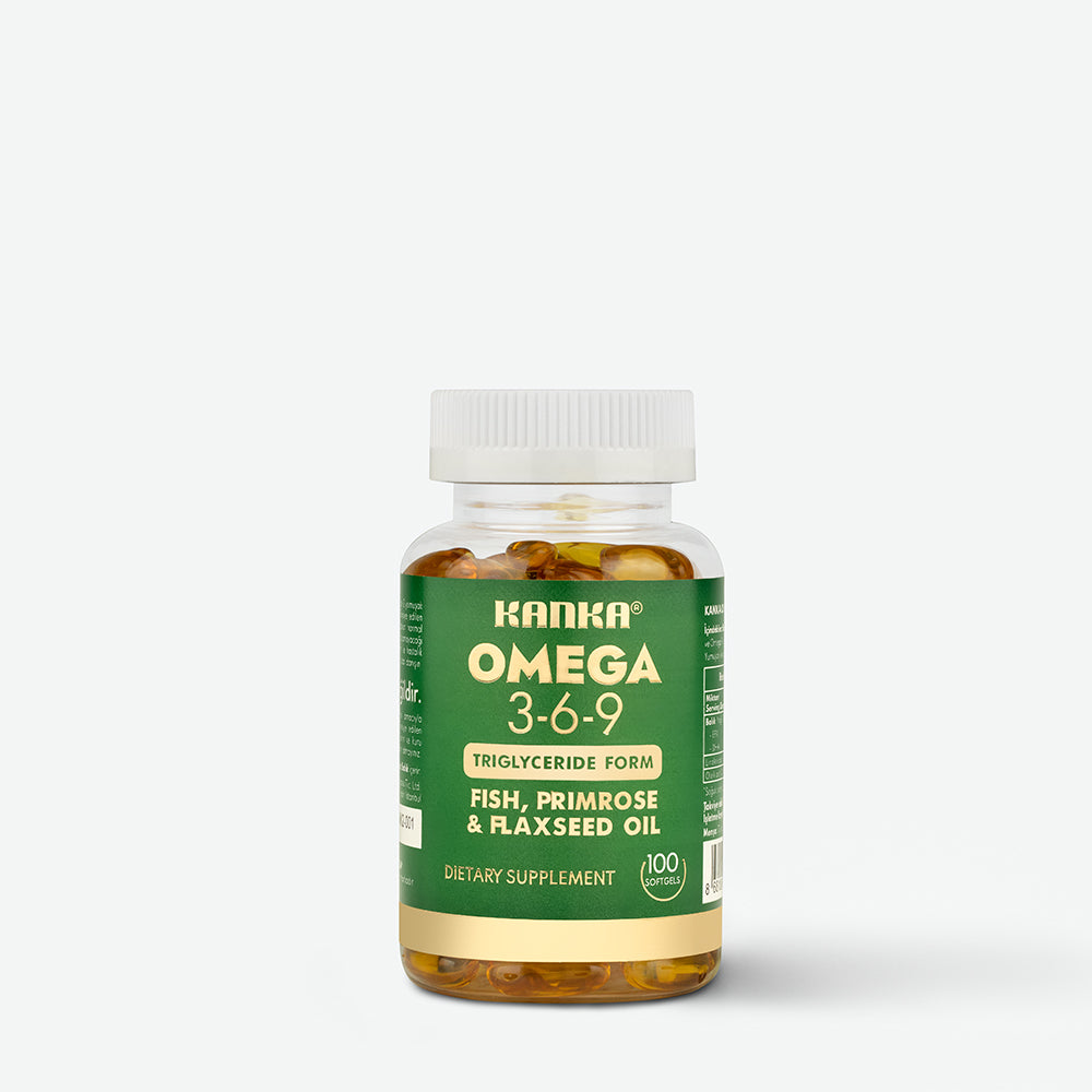 Omega 3-6-9 Balık, Çuha Çiçeği Primrose & Flaxseed Oil - Triglyceride Form 100 Yumuşak Kapsül